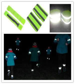 Висока видима отразяваща еластична лента за ръце със затваряне за течение на джогинг